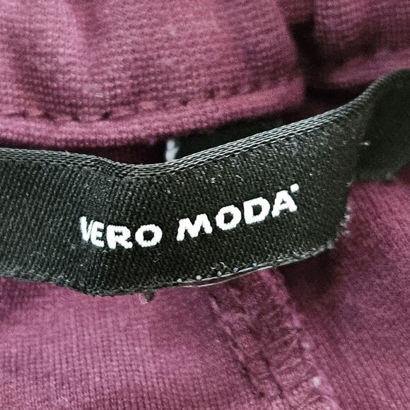 Burgundy Jersey High Waist Joggers Size Medium - Picture 3 of 4